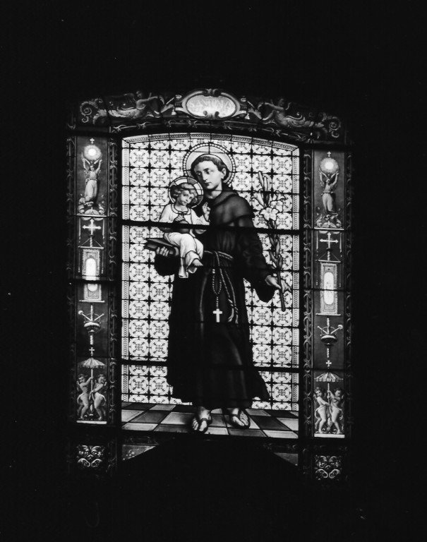 vetrata, ciclo di Moroni Antonio (attribuito) (seconda met&agrave; sec. XIX)